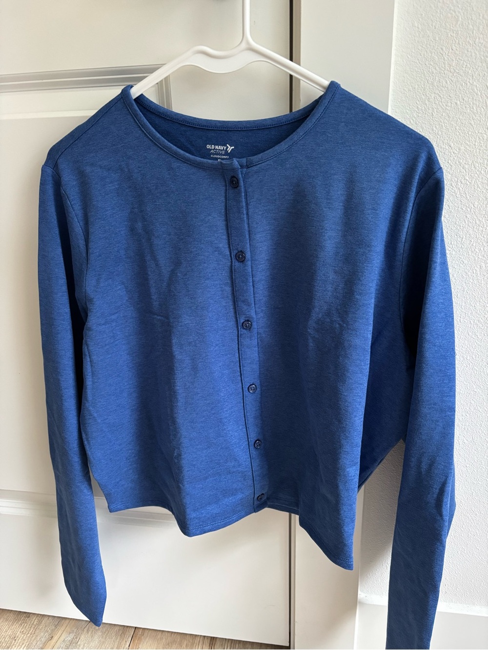 NWT Old Navy CloudComfy Cropped Cardigan Size XL - “Laundered Blue”